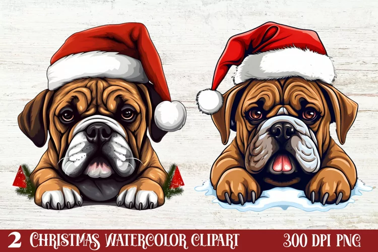 Christmas Peeking Dogs Clipart, Christmas PNG