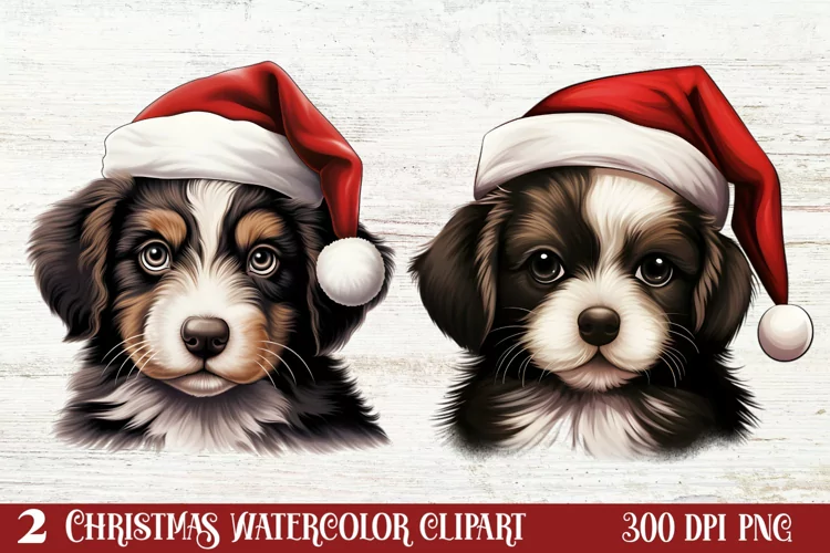Christmas Peeking Dogs Clipart, Christmas PNG