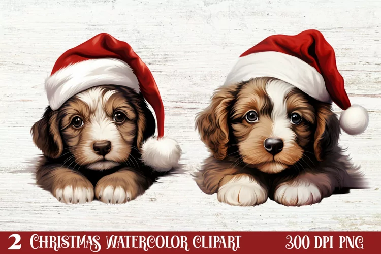 Christmas Peeking Dogs Clipart, Christmas PNG