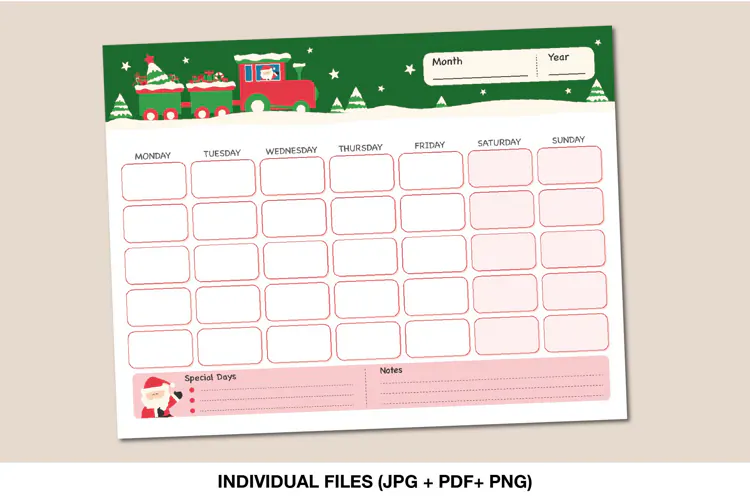 Christmas Perpetual Calendar for Kids