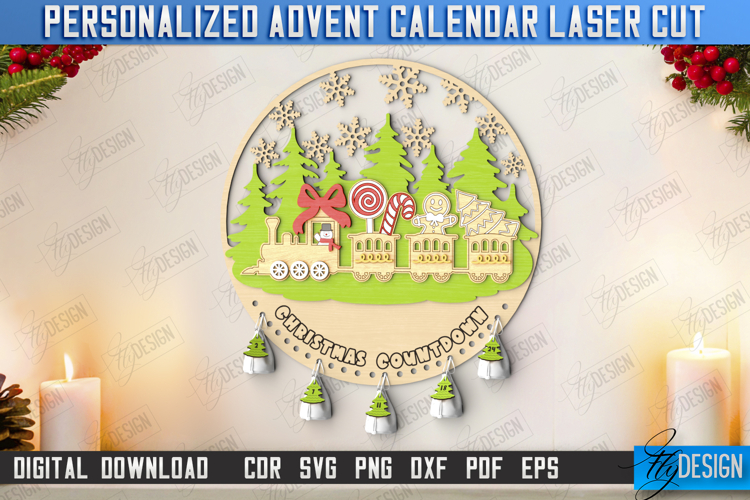 Christmas Advent Calendar Laser Cut | Days Until Christmas