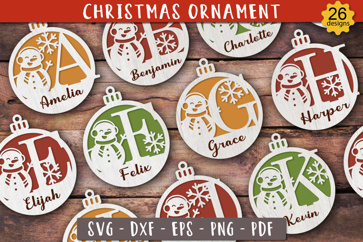 Snowman Monogram Svg Image 22
