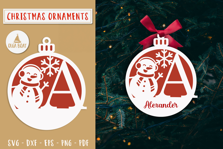 Snowman Monogram Svg Image 24
