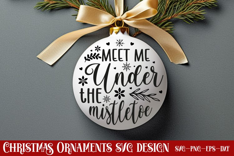 Meet me under the mistletoe SVG example image 1