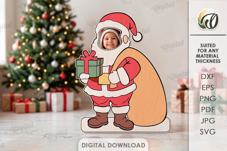 Christmas Photo Zone Laser Cut. Photo Booth Prop SVG example image 1