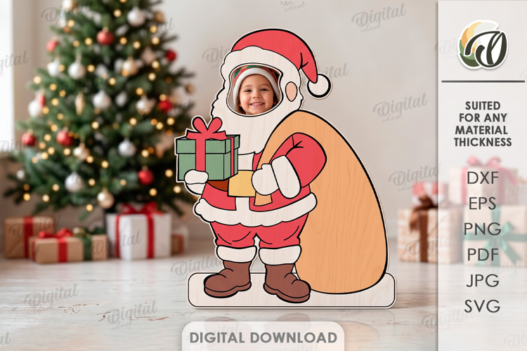 Christmas Photo Zone Laser Cut. Photo Booth Prop SVG