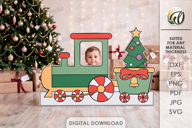 Christmas Photo Zone Laser Cut. Photo Booth Prop SVG
