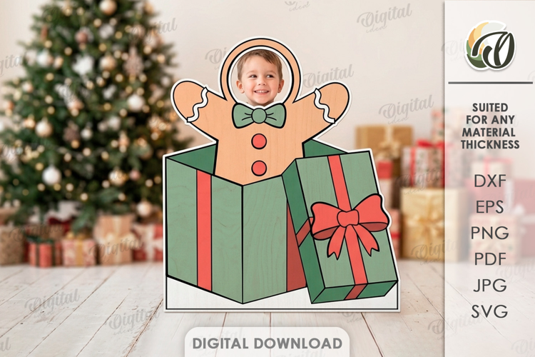 Christmas Photo Zone Laser Cut. Photo Booth Prop SVG
