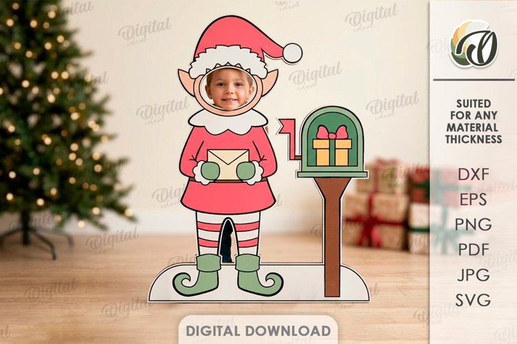 Christmas Photo Zone Laser Cut. Photo Booth Prop SVG