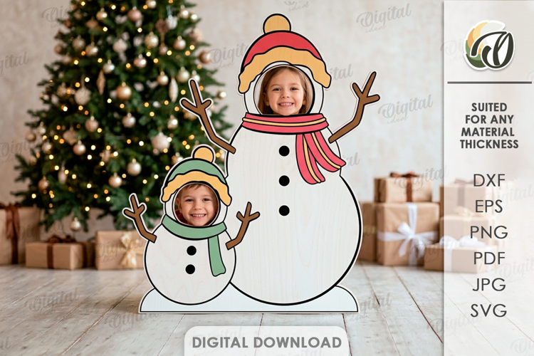 Christmas Photo Zone Laser Cut. Photo Booth Prop SVG