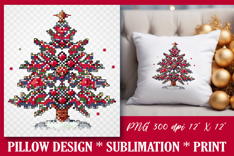Christmas Pillow Sublimation PNG | Cushion Design