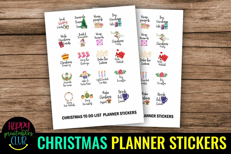 Christmas To Do List Planner Stickers I Holiday Stickers