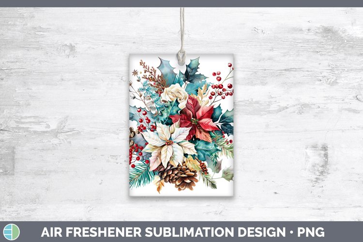 Christmas Poinsettia Air Freshener Sublimation Car Freshener