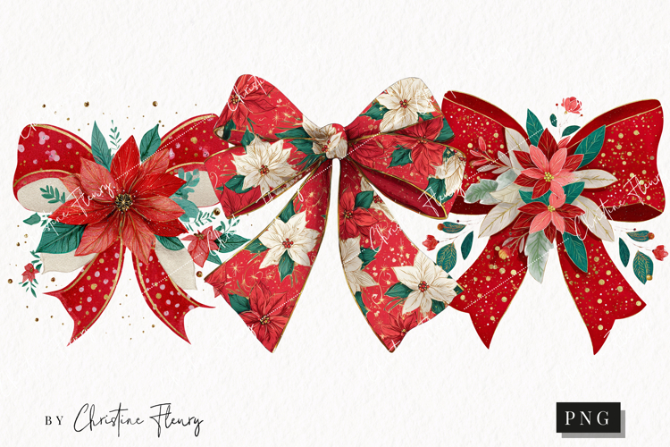 Christmas Bow PNG Image 7