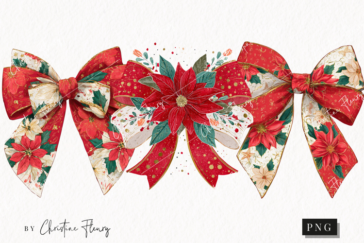 Christmas Bow PNG Image 4