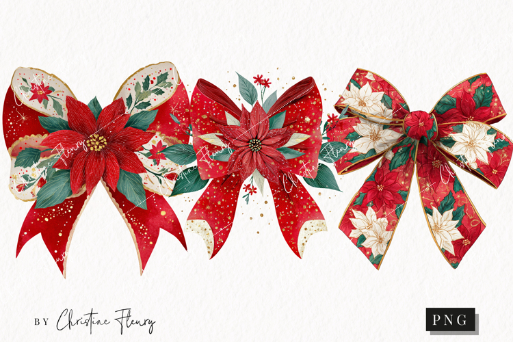 Christmas Bow PNG Image 3
