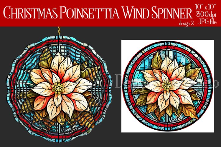 Christmas Wind Spinner, Christmas Poinsettia Wind Spinner 2 example image 1
