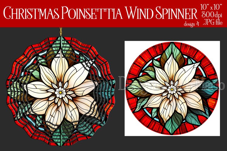 Christmas Wind Spinner, Christmas Poinsettia Wind Spinner 4 example image 1