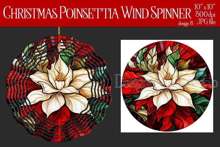 Christmas Wind Spinner, Christmas Poinsettia Wind Spinner 5 example image 1