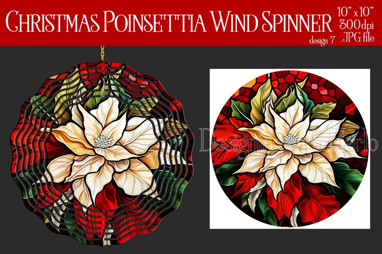 Christmas Wind Spinner, Christmas Poinsettia Wind Spinner 7 example image 1