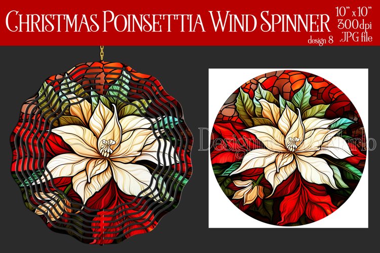 Christmas Wind Spinner, Christmas Poinsettia Wind Spinner 8 example image 1
