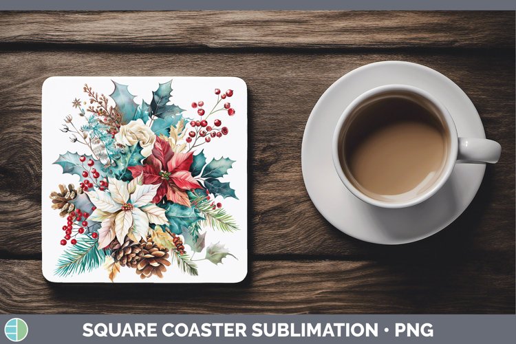 GorgeousChristmas Square Coaster design.