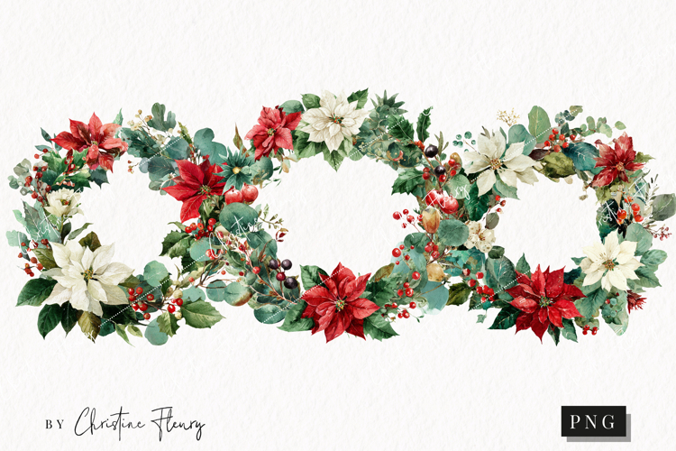 Christmas Wreath Clipart Image 7