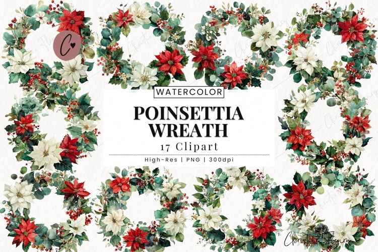 Christmas Wreath Clipart Image 2