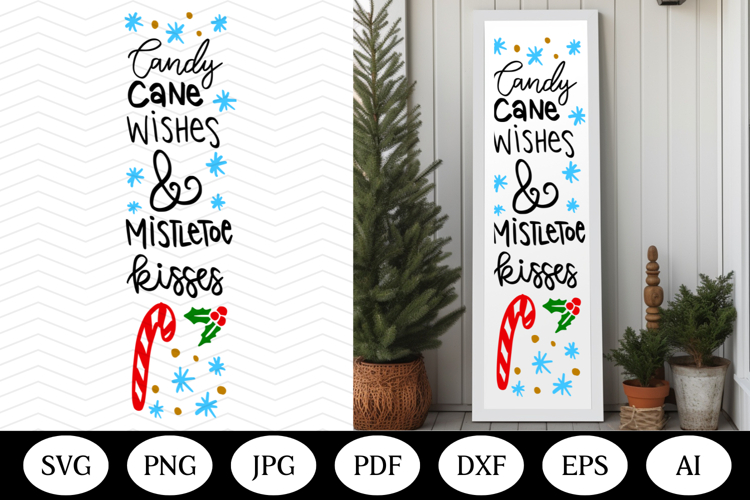 Christmas Porch Sign SVG Design, christmas vertical outdoor