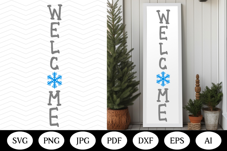 Christmas Porch Sign SVG Design, christmas vertical outdoor
