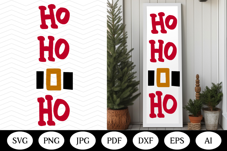 Christmas Porch Sign SVG Design, christmas vertical outdoor