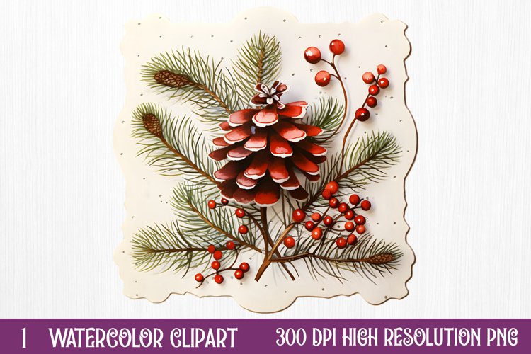 Christmas Postage Stamps Sublimation Clipart,