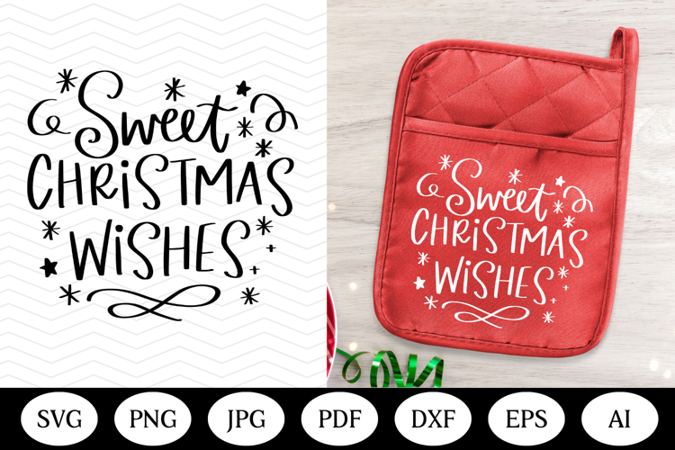 Christmas Pot Holder SVG Design, christmas illustration