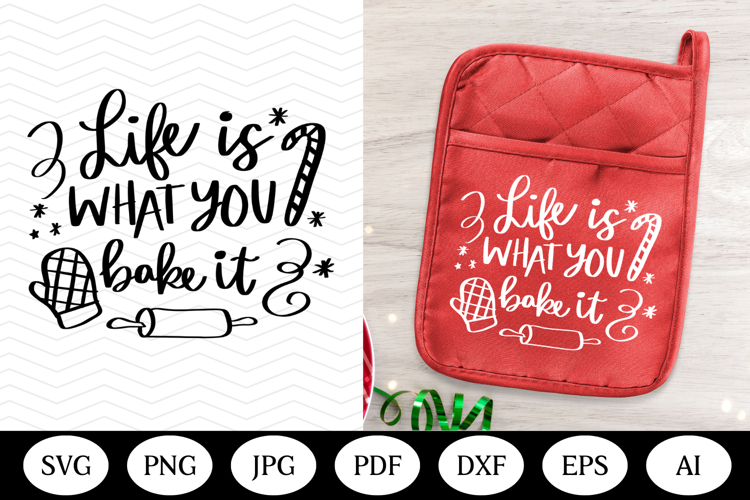 Christmas Pot Holder SVG Design, christmas illustration