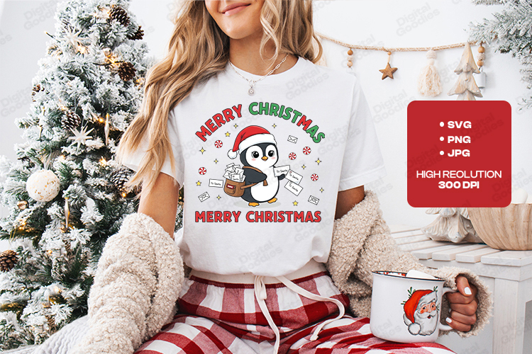 Merry Christmas Santa Tshirt Design Candy Cane Cute Art