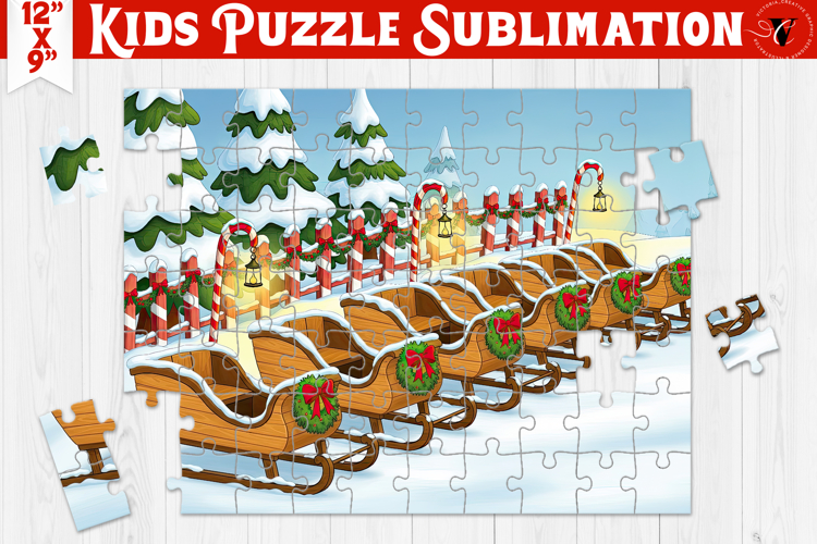 Kids puzzle | Christmas Scenes | Santas sleigh