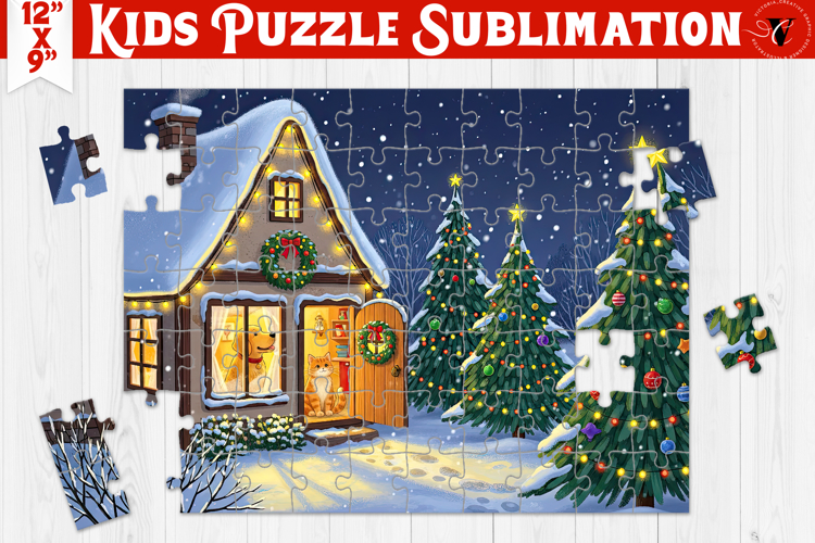 Kids puzzle | Christmas Scenes | Christmas House