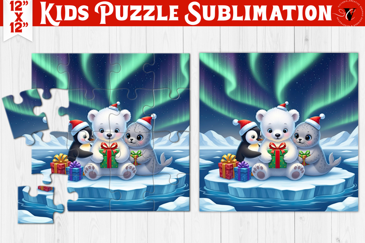 Kids puzzle | Christmas Scenes | Polar Animals