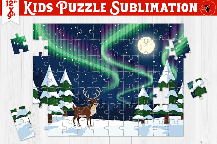 Kids puzzle | Christmas Scenes | Christmas reindeer