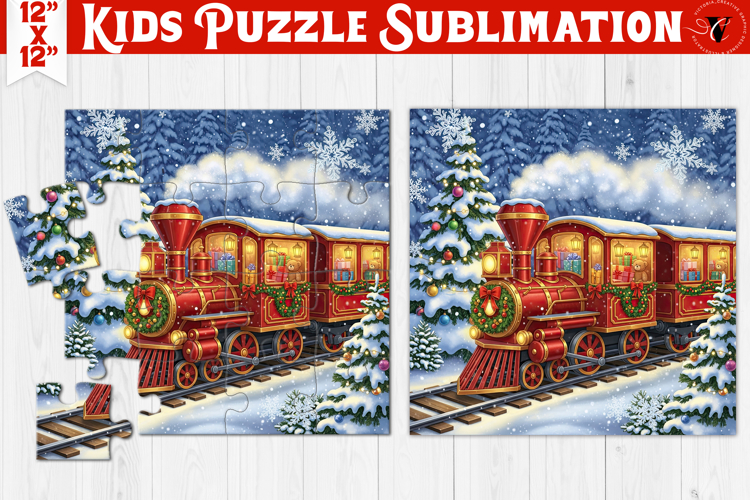 Kids puzzle | Christmas Scenes | Christmas train