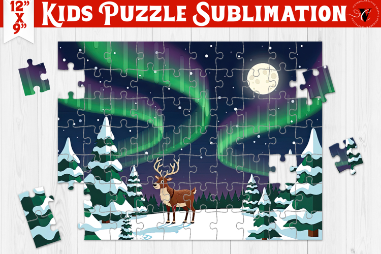 Kids puzzle | Christmas Scenes | Christmas reindeer