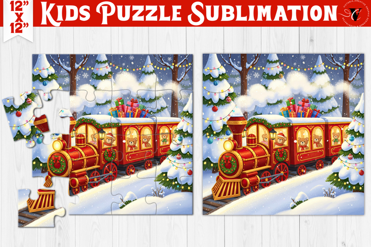 Kids puzzle | Christmas Scenes | Christmas train