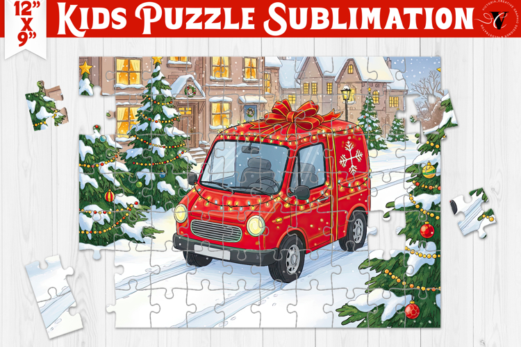 Kids puzzle | Christmas Scenes | Christmas car