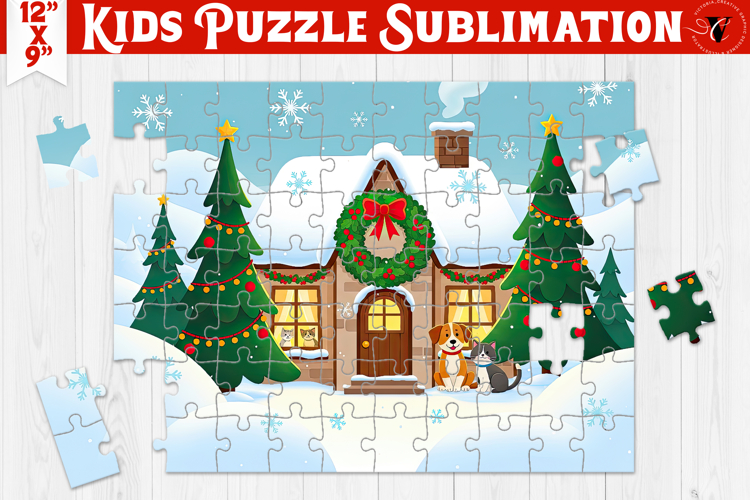 Kids puzzle | Christmas Scenes | Christmas House