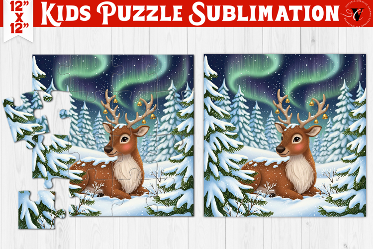 Kids puzzle | Christmas Scenes | Christmas reindeer