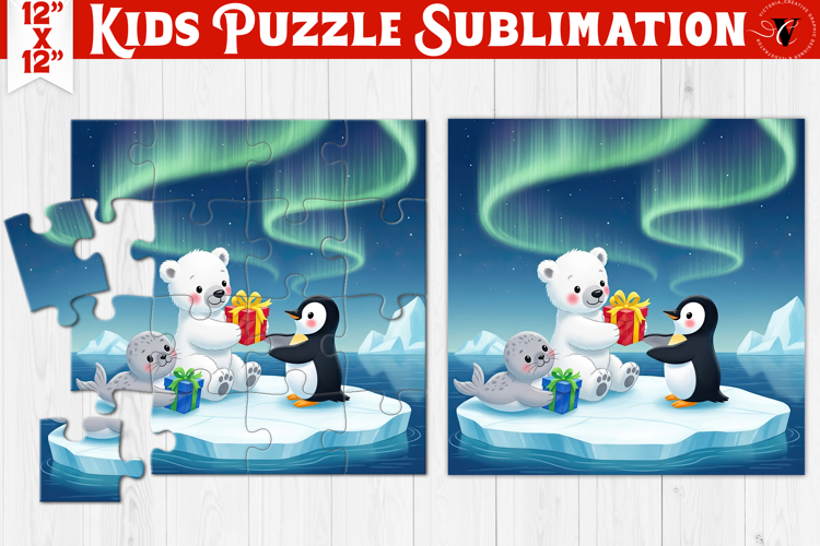 Kids puzzle | Christmas Scenes | Polar Animals