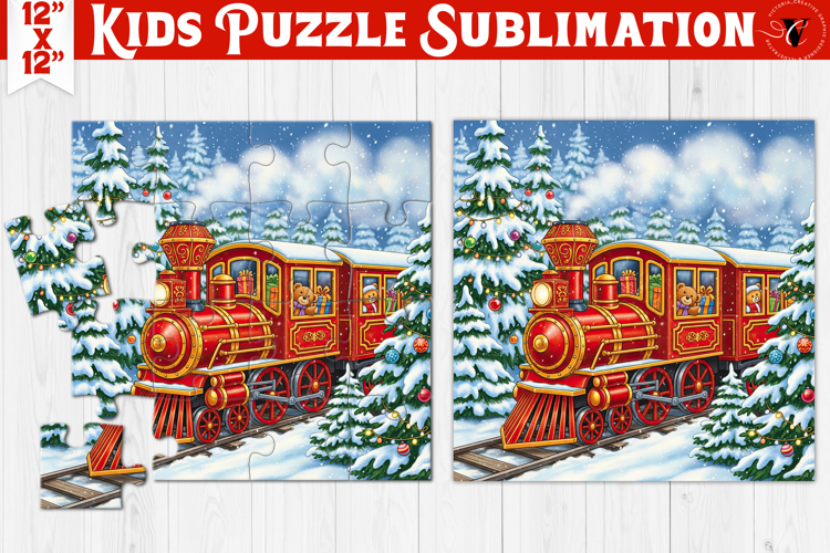 Kids puzzle | Christmas Scenes | Christmas train