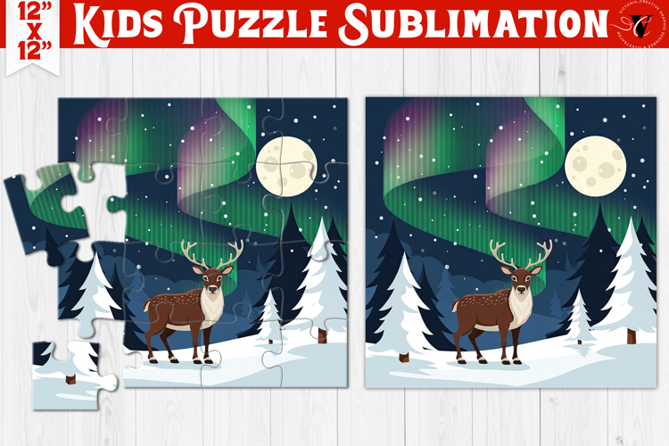 Kids puzzle | Christmas Scenes | Christmas reindeer