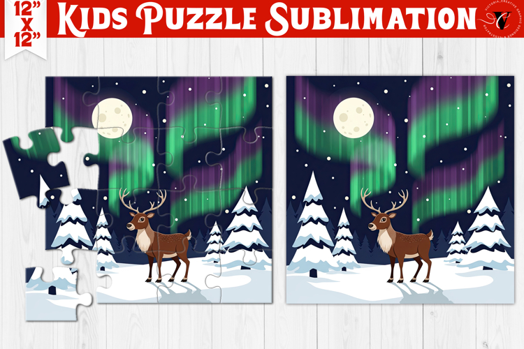 Kids puzzle | Christmas Scenes | Christmas reindeer