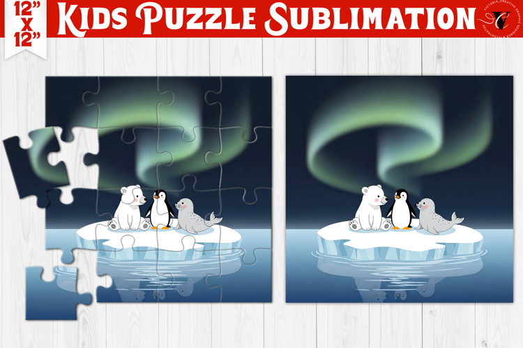 Kids puzzle | Christmas Scenes | Polar Animals